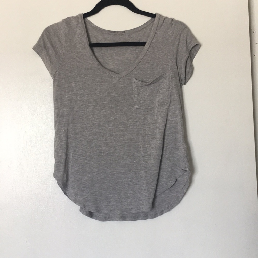 Grey V-Neck Tee